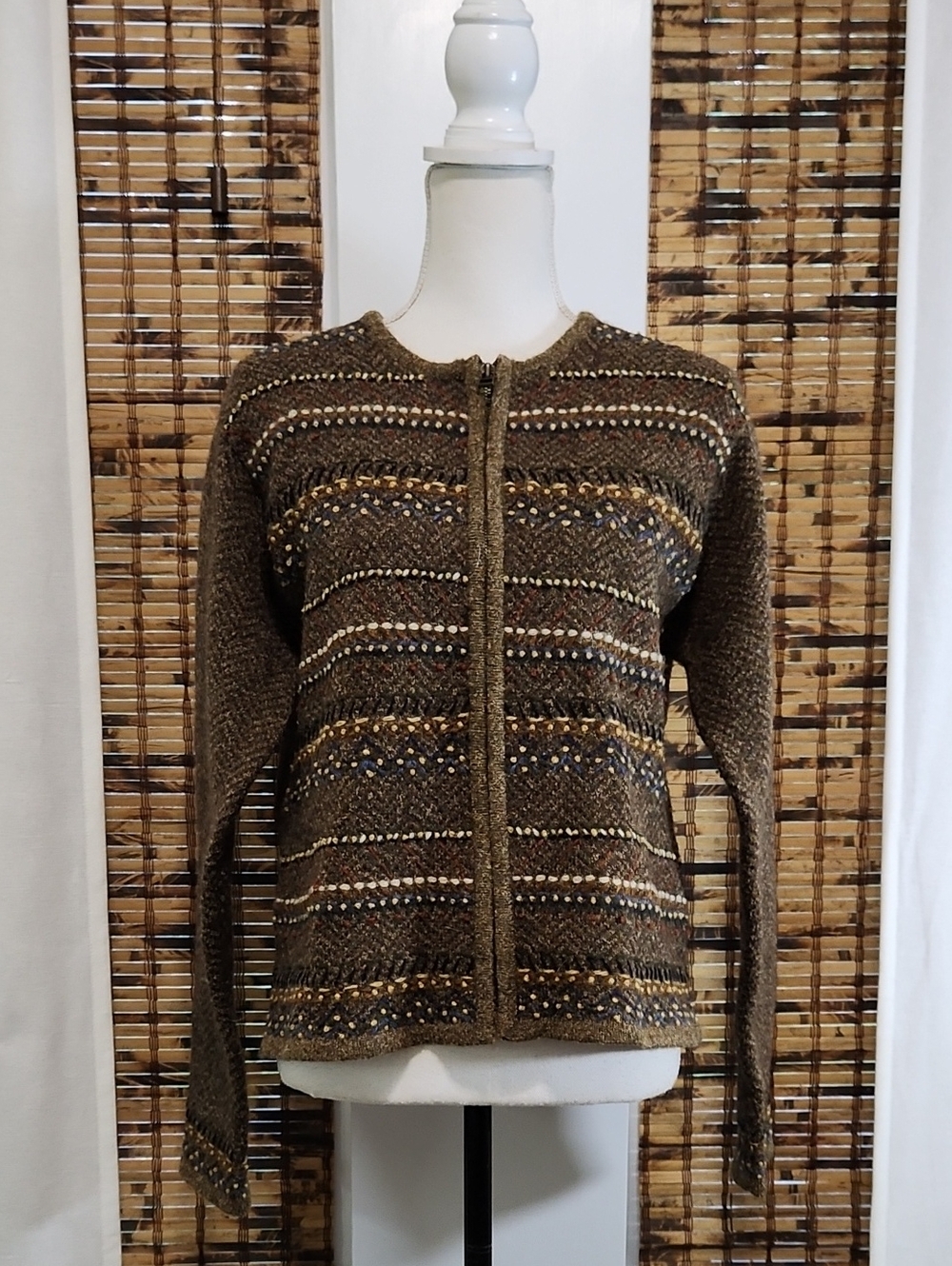 🍂 Vintage Robert Scott Earth-Tone Knit Cardigan Sweater 🍂